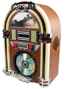 Retro mini jukebox met Bluetooth, FM-radio en CD-speler