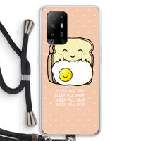 Sleep All Day: Oppo A95 5G Transparant Hoesje met koord