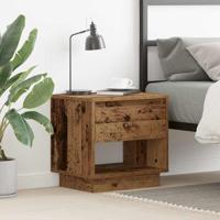 Nachtkast met lade Oud hout 45 x 34 x 44 cm Bewerkt hout