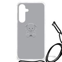 Samsung Galaxy S24 Plus Stevig | Bumper Hoesje | Grijs Baby Olifant