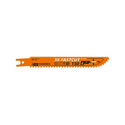 Reciprozaagblad 150mm Fastcut Mandrex 3X hoge snelheid (2 st.) ook voor vierkante gaten