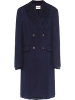 Miu Miu manteau croisé en laine - Bleu