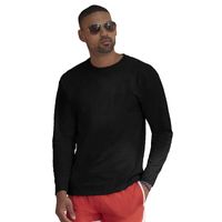 Basic shirt lange mouwen/longsleeve zwart voor heren 2XL (44/56)  - - thumbnail