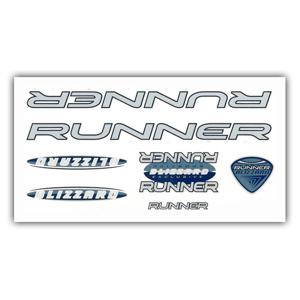 Fiets frame stickerset Runner Blizzard blauw