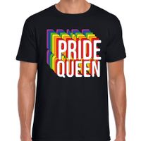 Pride Queen regenboog / LGBTQ Heren t-shirt - zwart