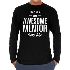 Awesome mentor / leermeester cadeau t-shirt long sleeves heren 2XL  -