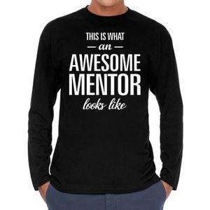 Awesome mentor / leermeester cadeau t-shirt long sleeves heren