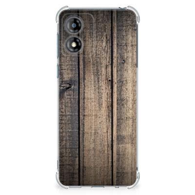Motorola Moto E13 Stevig Telefoonhoesje Steigerhout Motorola Moto E13 Stevig Telefoonhoesje Steigerhout
