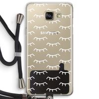 Wimpers: Samsung Galaxy A5 (2016) Transparant Hoesje met koord