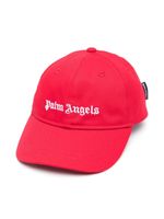 Palm Angels Kids casquette à logo brodé - Rouge - thumbnail