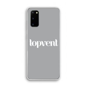 Topvent Grijs Wit: Samsung Galaxy S20 Transparant Hoesje