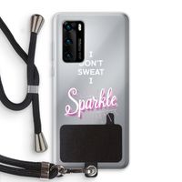 Sparkle quote: Huawei P40 Transparant Hoesje met koord
