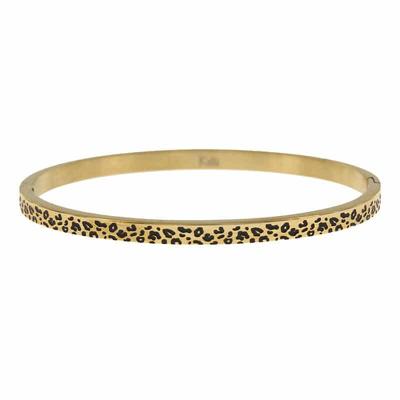 Kalli Bangle Armband Panter 4 mm Goud