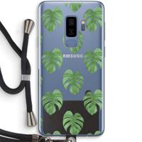 Monstera leaves: Samsung Galaxy S9 Plus Transparant Hoesje met koord - thumbnail