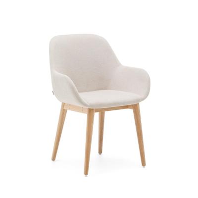 Kave Home Eetkamerstoel 'Konna' kleur Beige/Naturel