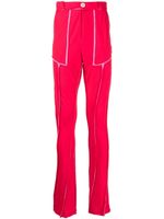 Edward Cuming pantalon droit à coutures apparentes - Rouge