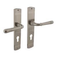 Intersteel Deurklink Helena op schild profielcilindergat 55mm nikkel mat