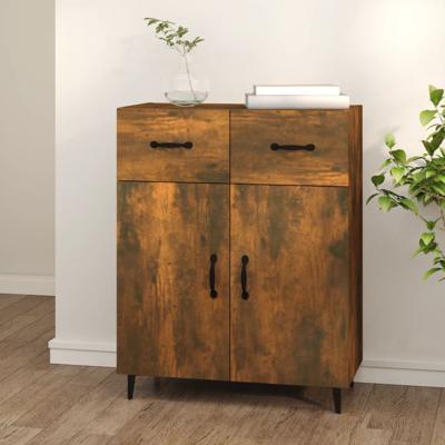 Dressoir 69,5x34x90 cm bewerkt hout gerookt eikenkleurig