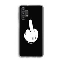 Middle finger black: Samsung Galaxy A32 5G Transparant Hoesje