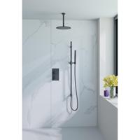 Fortifura Calvi Glijstang met geïntegreerde wandaansluitbocht - 90cm - mat zwart SW1111528