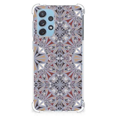 Samsung Galaxy A73 Anti-Shock Hoesje Flower Tiles Samsung Galaxy A73 Anti-Shock Hoesje Flower Tiles