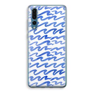 Blauwe golven: Huawei P20 Pro Transparant Hoesje