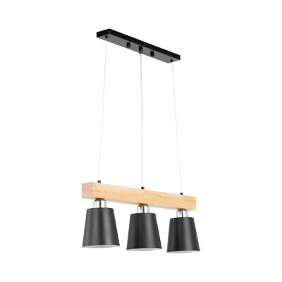 Hanglamp - 3 lichtbronnen - Houten balk