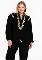 Yoek Tuniek met borduursel | Zwart | Maat 54/56
