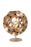 Lucide HANNELORE - Tafellamp - Ø 25 cm - 1xE27 - Mat Goud / Messing