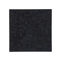 By-Boo Wanddecoratie Mud 90 x 90cm - Zwart