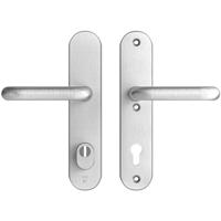 AXA AXA veiligheidsbeslag achterdeur Oval Plus U kruk/kruk PC92 met kerntrekbeveiliging SKG3 - aluminium