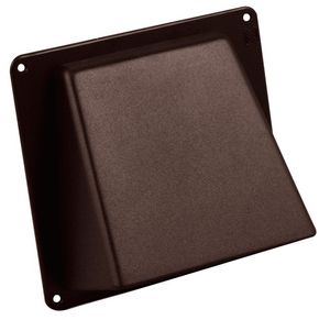 Kunststof Gevelkap Met Klep Aansluitmaat Ø 125mm - Bruin