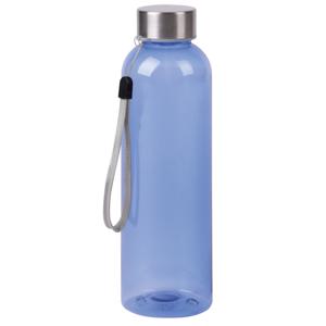 Waterfles / drinkfles / sport bidon Olympic - blauw - kunststof - 500 ml - rvs schroefdop