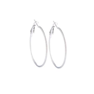 Go Dutch Label Bewerkte Creolen 4 cm Zilver