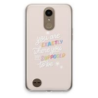 Right Place: LG K10 (2017) Transparant Hoesje