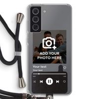Music Player: Samsung Galaxy S21 FE Transparant Hoesje met koord Music Player: Samsung Galaxy S21 FE Transparant Hoesje met koord