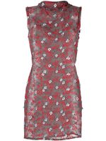 Ottolinger robe courte en dentelle à broderies - Gris