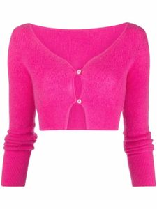 Jacquemus cardigan Le Cardigan Alzou à coupe crop - Rose