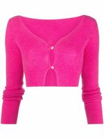 Jacquemus cardigan Le Cardigan Alzou à coupe crop - Rose - thumbnail