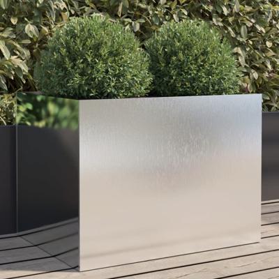 VidaXL Plantenbak 62x47x46 cm roestvrij staal zilverkleurig