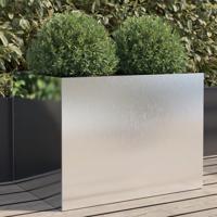 VidaXL Plantenbak 62x47x46 cm roestvrij staal zilverkleurig