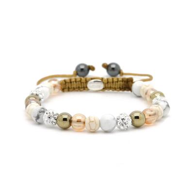 Karma Armband Spiral Quinn White Crystal