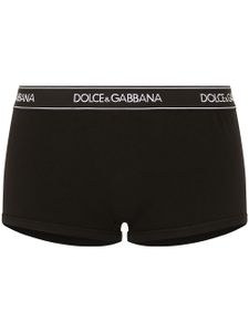 Dolce & Gabbana short à taille logo - Noir