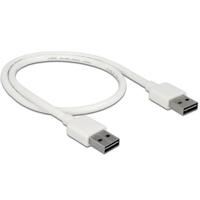 Delock 85192 USB-kabel USB 2.0 USB-A stekker, USB-A stekker 0.50 m Wit