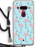 Anything Flamingoes: HTC U12+ Transparant Hoesje met koord