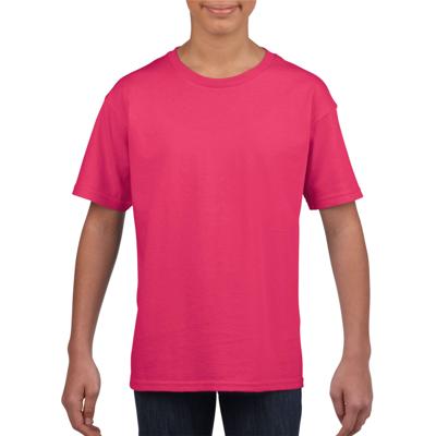 Fuchsia roze basic t-shirt met ronde hals - kinderen - unisex - katoen - 145 grams - Roze shirts