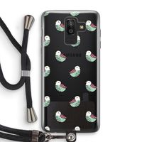 Vogeltjes: Samsung Galaxy J8 (2018) Transparant Hoesje met koord
