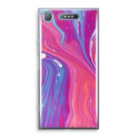 Paarse stroom: Sony Xperia XZ1 Transparant Hoesje