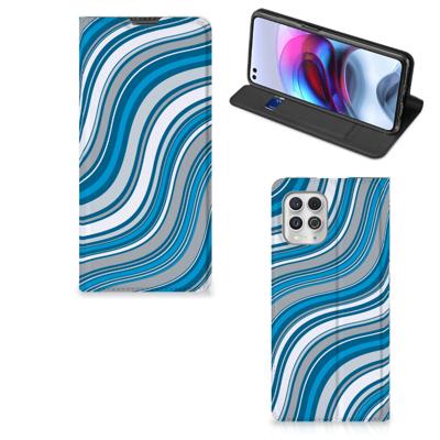 Motorola Moto G100 | Hoesje met Magneet | Waves Blue