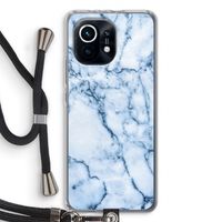 Blauw marmer: Xiaomi Mi 11 Transparant Hoesje met koord